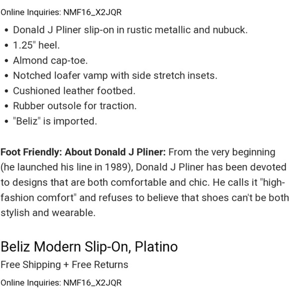 Donald J. Pliner Beliz Modern Slip-On Platino Women's 6 - Picture 13 of 13